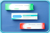 Photograph of several different brands of desensitizing toothpaste.