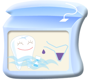 图中所见是口水保护牙齿，免牙齿受酸素侵害。