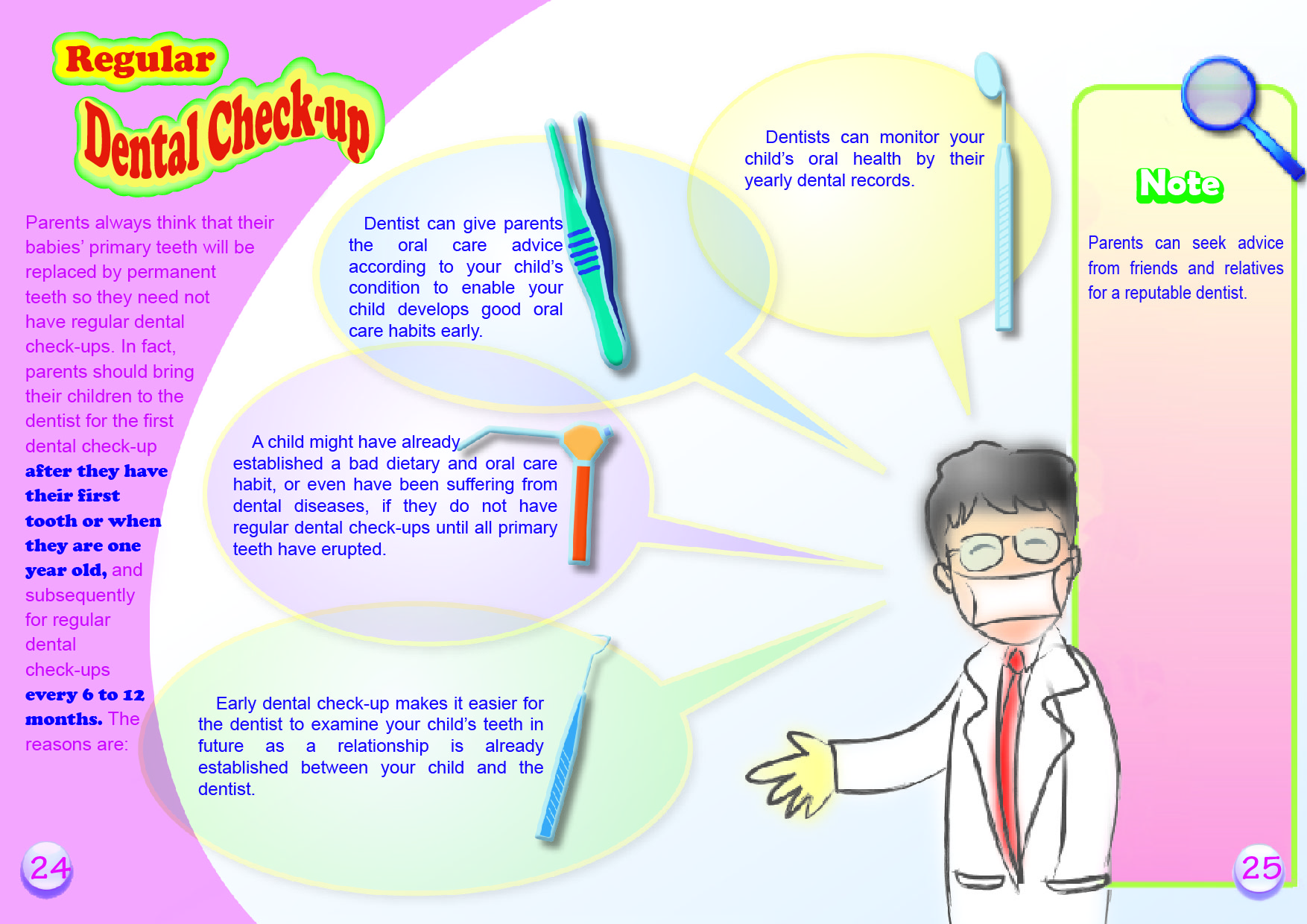 Oral Health Care for your Children (Page 24-25)