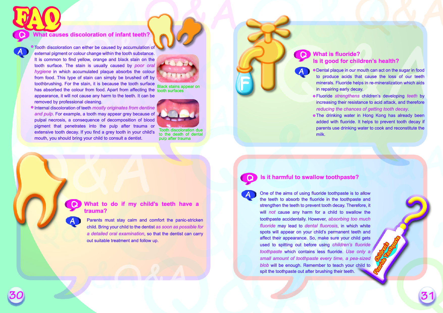 Oral Health Care for your Children (Page 30-31)