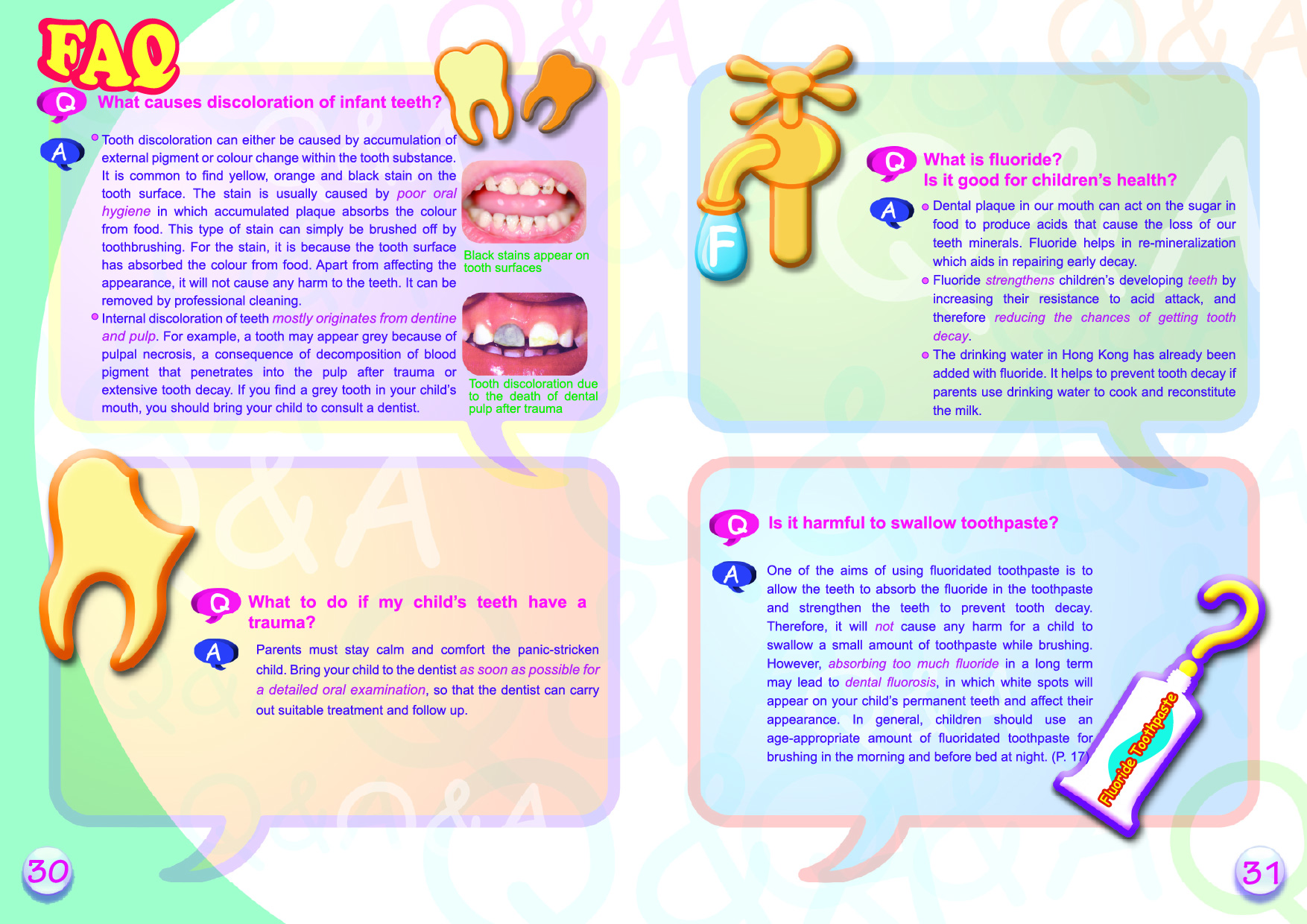 Oral Health Care for your Children (Page 30-31)