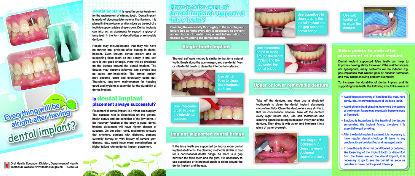 Oral Health Information Materials Oral Health Education Division